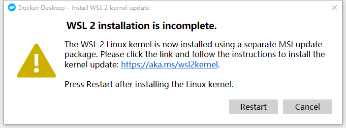 win10安装docker踩坑